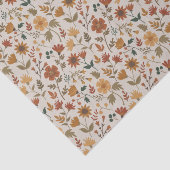 Moderne bloemen verlaten gouden roest botanische b tissuepapier (Detail)