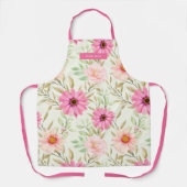 Moderne Bloemen Verse Elegantie Stijlvol Trendy Schort (Voorkant)