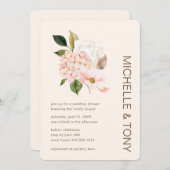 Moderne Bloemen Vrijgezellenfeest Trouwdouche Kaart (Voorkant / Achterkant)