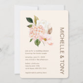 Moderne Bloemen Vrijgezellenfeest Trouwdouche Kaart (Voorkant)