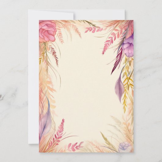 Moderne Bloemen Vrouwen 50ste Verjaardag Kaart (Achterkant)