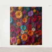 Moderne Bloemen Wand Tapijt Achtergrond Wandkleed (Voorkant)