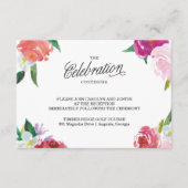 Moderne Bloemen Waterverf Bruiloft RSVP Kaart (Voorkant)