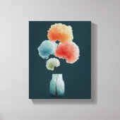 Moderne bloemen | Waterverf Hydrangea's (20 x 25 c Canvas Afdruk (Voorkant)