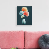 Moderne bloemen | Waterverf Hydrangea's (20 x 25 c Canvas Afdruk (Insitu (Woonkamer))