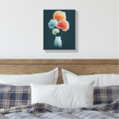 Moderne bloemen | Waterverf Hydrangea's (20 x 25 c Canvas Afdruk (Insitu (Slaapkamer))