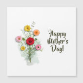 Moderne Bloemen Waterverf Moederdag Gepersonalisee (Voorkant)
