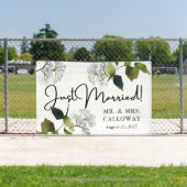 Moderne Bloemen Waterverf Net Getrouwd Auto Banner (Insitu)