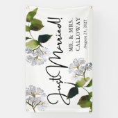 Moderne Bloemen Waterverf Net Getrouwd Auto Banner (Verticaal)