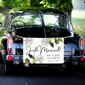 Moderne Bloemen Waterverf Net Getrouwd Auto Banner