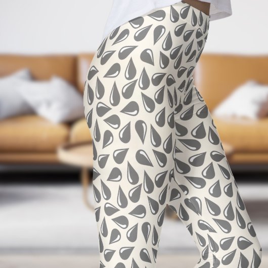 Moderne Bloemen Wit en Zwart Flick Patroon Leggings