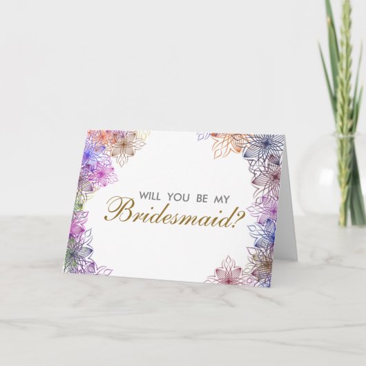 Moderne Bloemen zal u Mijn Uitnodiging van het (Voorkant)