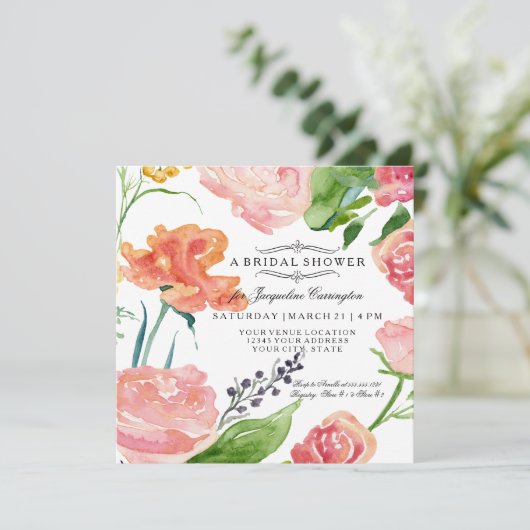 Moderne Bloemen Zonsondergang Kleuren Vrijgezellen Kaart (Staand voorkant)