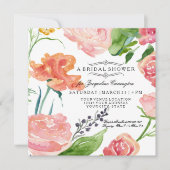 Moderne Bloemen Zonsondergang Kleuren Vrijgezellen Kaart (Voorkant)