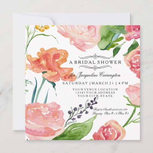 Moderne Bloemen Zonsondergang Kleuren Vrijgezellen Kaart (Voorkant)