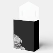 Moderne Bloemen Zwart-wit Bruiloft Bedankdoosjes (Geopend)