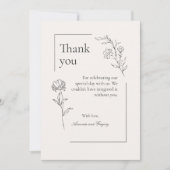 Moderne bloemenbedankkaart bedankkaart (Voorkant)