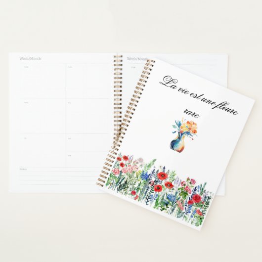 Moderne bloemenbedekking Weekblad en Maandelijkse  Planner (Display)
