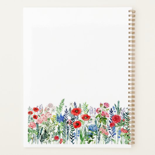 Moderne bloemenbedekking Weekblad en Maandelijkse  Planner (Achterkant)