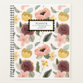 Moderne bloemenbedekking Weekblad en Maandelijkse Planner (Voorkant)