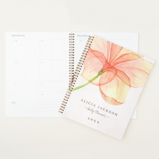 Moderne bloemenbedrijf waterverf vrouwelijk bedrij planner (Display)