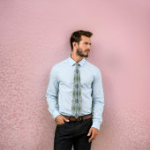 Moderne Bloemenblauwe Tulpen Botanische Elegant Stropdas