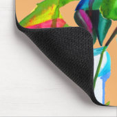 Moderne bloemenbloemen voor waterverf muismat (Hoek)