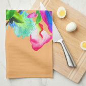 Moderne bloemenbloemen voor waterverf theedoek (Quarter Fold)