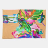 Moderne bloemenbloemen voor waterverf theedoek (Horizontaal)