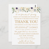 Moderne Bloemenbruiloft dank u plaats kaart (Voorkant / Achterkant)