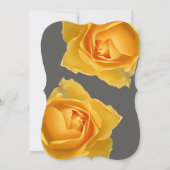 Moderne bloemenbruiloft | Gouden Gele Rozen Kaart (Achterkant)
