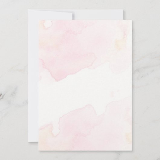 Moderne  bloemenbruiloft kaart (Achterkant)