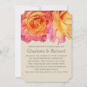 Moderne bloemenbruiloft | Roze limonade Rozen Kaart (Voorkant)