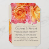 Moderne bloemenbruiloft | Roze limonade Rozen Kaart (Voorkant / Achterkant)