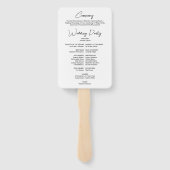 Moderne bloemendank u elegante bruiloft programma handwaaier (Achterkant)