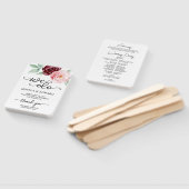 Moderne bloemendank u elegante bruiloft programma handwaaier (Niet-gemonteerd)