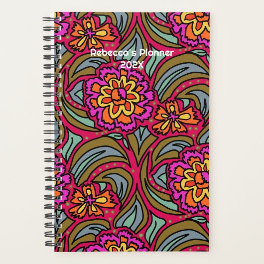 Moderne Bloemendesign Aangepaste Planner (Voorkant)