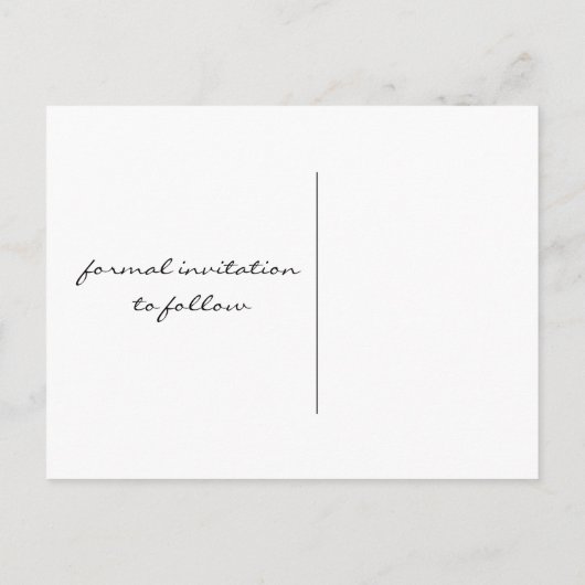 Moderne bloemenfoto Bewaar de datum Aankondigingskaart (Achterkant)