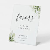 Moderne Bloemengroen Favorieten tafel Reclamebord Met Voetstuk (Voorkant)