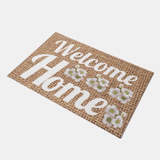 Moderne bloemenhok natuurlijke bloemenliefst deurmat (Schuin)