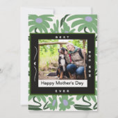 Moderne Bloemenhond Moederdag foto Feestdagenkaart (Voorkant)