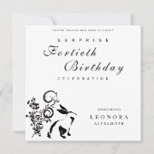 Moderne Bloemenkonijn OM HET EVEN WELK Verrassings Kaart (Voorkant)