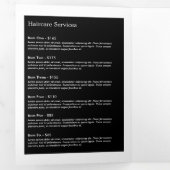 Moderne Bloemenkrans Salon Brochure Drieluik Kaart (Binnenzijde eerst)