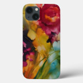 Moderne bloemenkunst, levendige kleuren Case-Mate iPhone case (Achterkant)