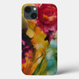 Moderne bloemenkunst, levendige kleuren Case-Mate iPhone case
