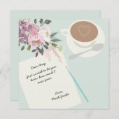 Moderne bloemenliefde Persoonlijk bericht op maat Notitiekaartje (Voorkant / Achterkant)