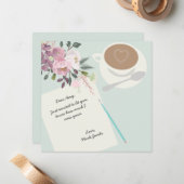 Moderne bloemenliefde Persoonlijk bericht op maat Notitiekaartje (Voorkant / Achterkant in situ)