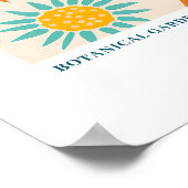 Moderne Bloemenmarkt Madrid Bloemen botanisch Poster (Hoek)