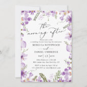 Moderne bloemenochtend na bruiloft brunch kaart (Voorkant)