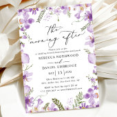 Moderne bloemenochtend na bruiloft brunch kaart